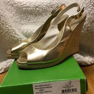 Lilly Pulitzer Gold Espadrilles